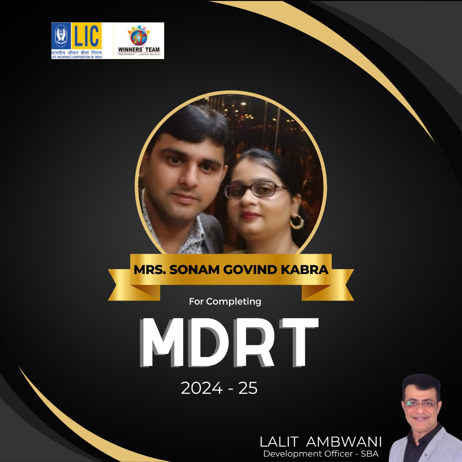 Completed MDRT for FY 24-25