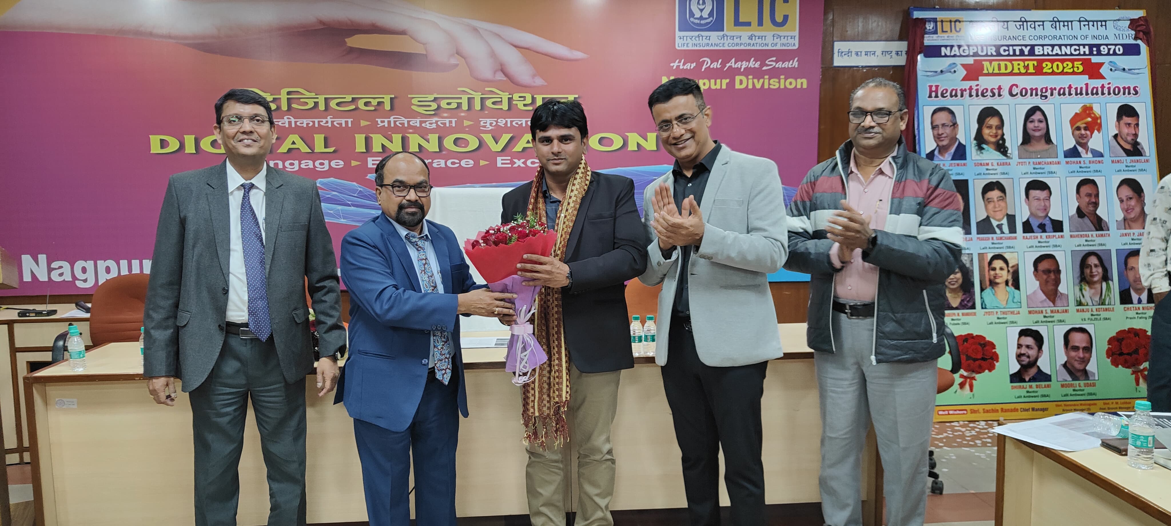 Felicitated by Senior Divisional Manager Shri Malik Sir
